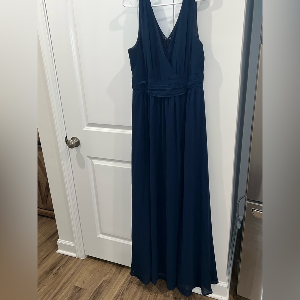 Lulus navy short sleeve maxi dress